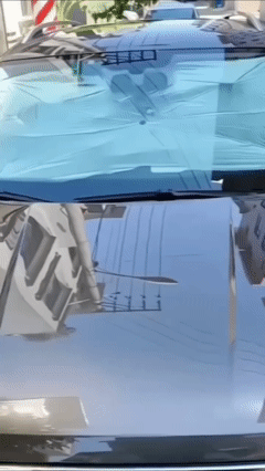 Car Windshield Sun Shade Umbrella, 3 Layer UV Block Umbrella