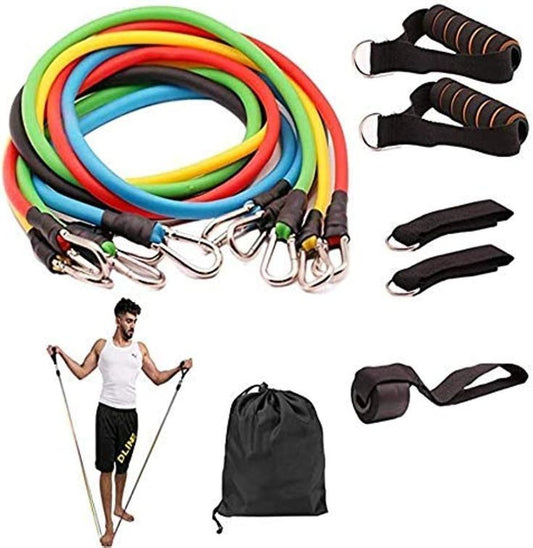 11 Pieces Gym Power Resistance Bands Set for Workout