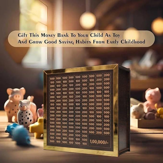 Wooden Money Saving Piggy Bank Box