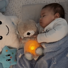 Breathing Teddy Bear with Soothing Music, Comfort Plush
