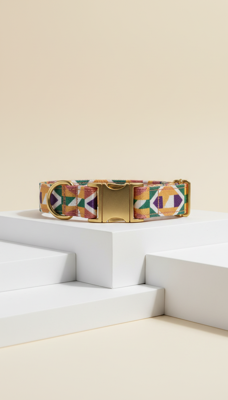 Painted Pattern Nylon Dog Collar